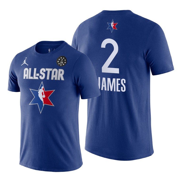 Men's Los Angeles Lakers LeBron James #23 NBA 2020 Game Western Conference All-Star Blue Basketball T-Shirt PGK8283ZB
